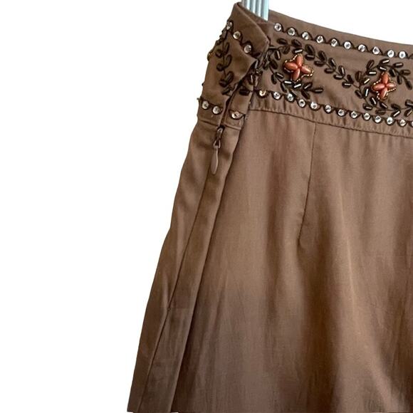 Sisley by Anthropologie women's beaded, embroidered skirt. - Picture 3 of 9